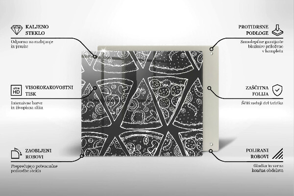 Sklo za varnou desku Pizza ilustrace