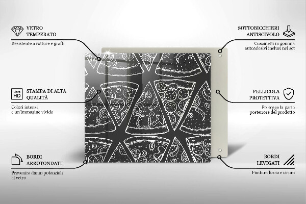 Sklo za varnou desku Pizza ilustrace