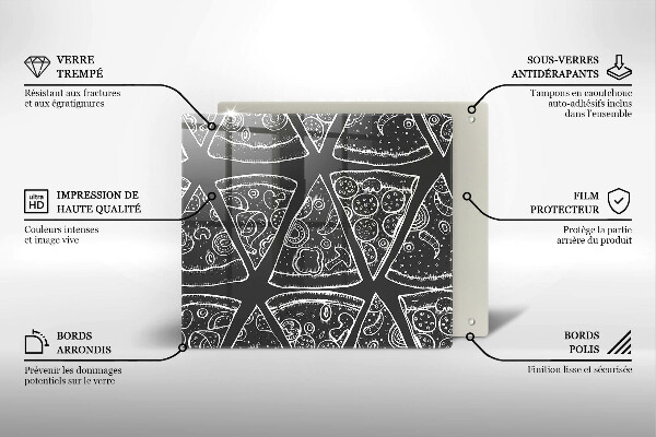 Sklo za varnou desku Pizza ilustrace