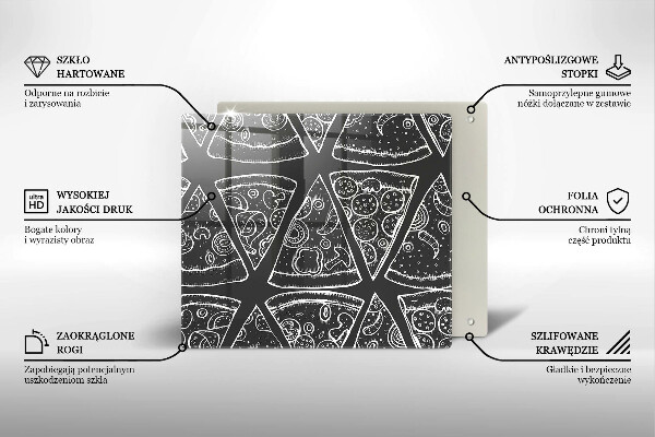 Sklo za varnou desku Pizza ilustrace