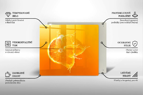 Sklo za varnou desku Šťavnaté oranžové ovoce