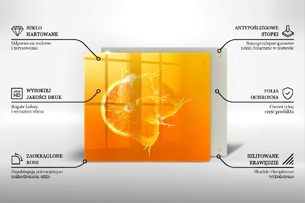 Sklo za varnou desku Šťavnaté oranžové ovoce