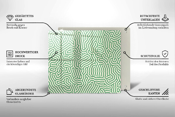 Sklo za varnou desku Abstraktní linie