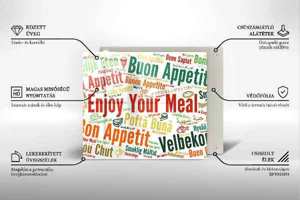 Sklo za varnou desku Titulky jazyky dobré chuti