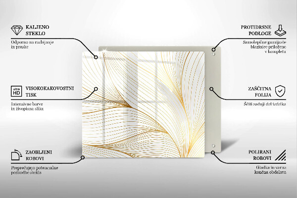 Sklo za varnou desku Moderní čáry vzor