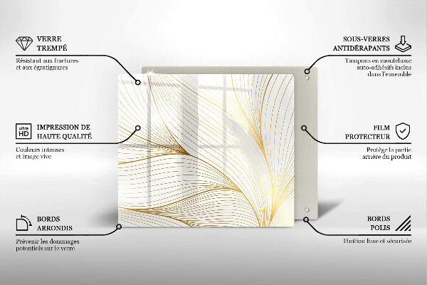 Sklo za varnou desku Moderní čáry vzor