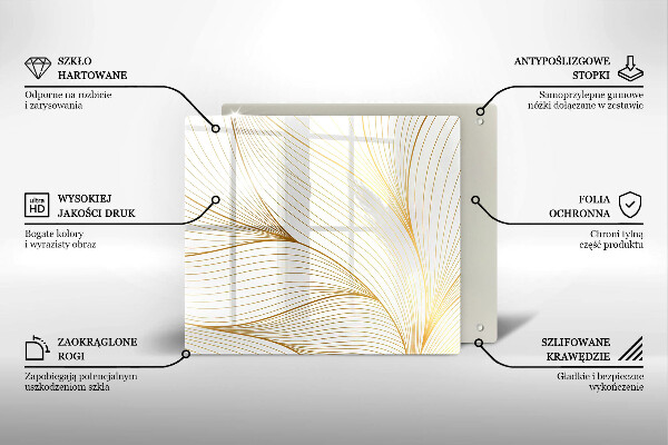 Sklo za varnou desku Moderní čáry vzor