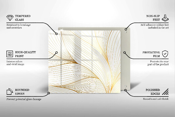 Sklo za varnou desku Moderní čáry vzor