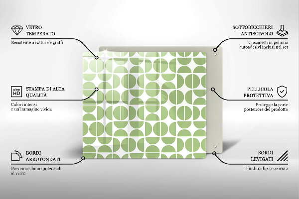 Sklo za varnou desku Vzor boho tvarů