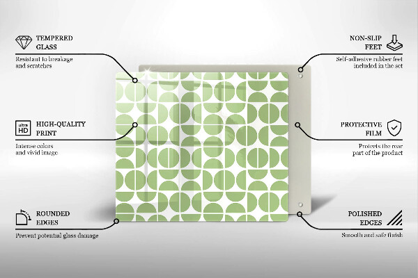 Sklo za varnou desku Vzor boho tvarů