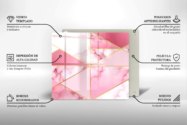 Sklo za varnou desku Geometrický mramor