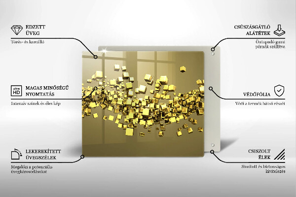 Sklo za varnou desku Abstraktní 3d geometrie