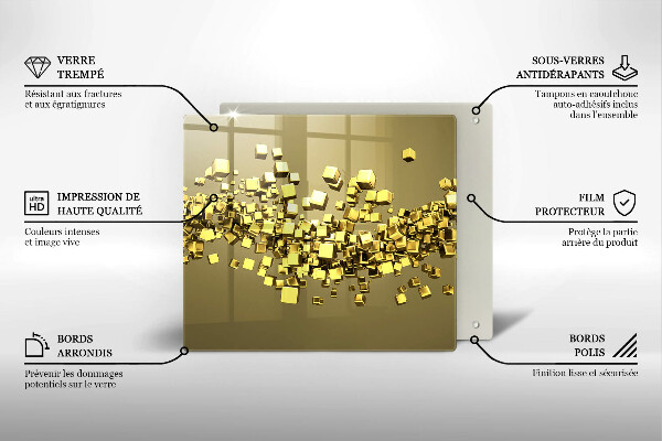 Sklo za varnou desku Abstraktní 3d geometrie