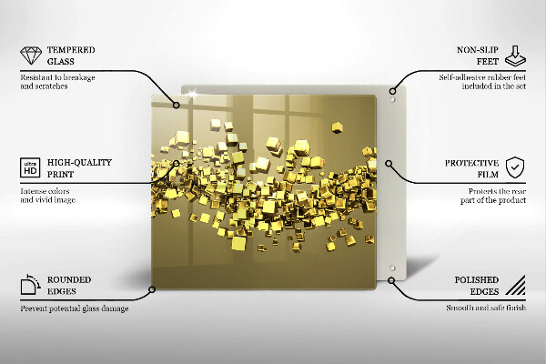 Sklo za varnou desku Abstraktní 3d geometrie