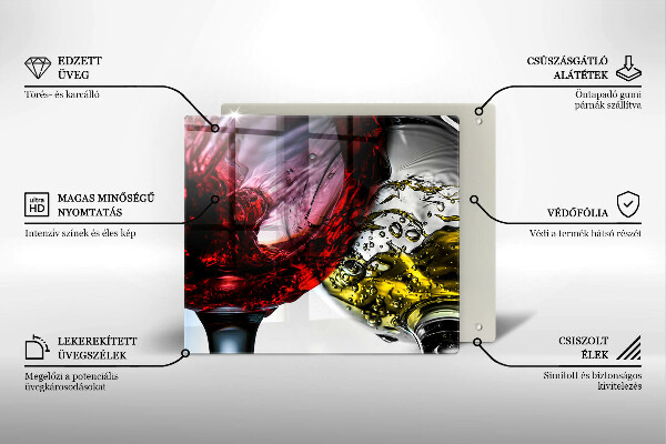 Sklo za varnou desku Sklenice vína