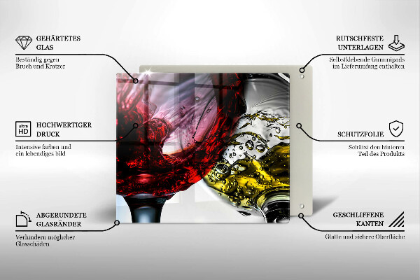 Sklo za varnou desku Sklenice vína