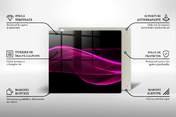 Sklo za varnou desku Růžová abstrakce