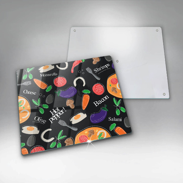 Sklo za varnou desku Jídlo ilustrace