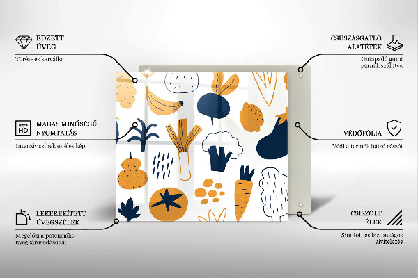 Sklo za varnou desku Jídlo ilustrace