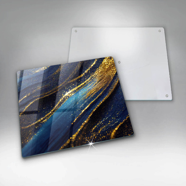 Sklo za varnou desku Námořnická modrá abstrakce