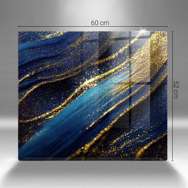 Sklo za varnou desku Námořnická modrá abstrakce