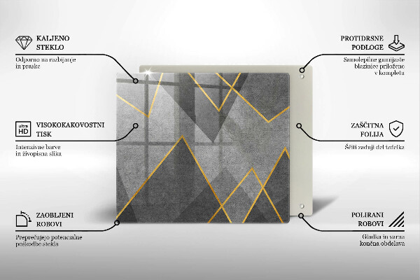 Sklo za varnou desku Ostré tvary