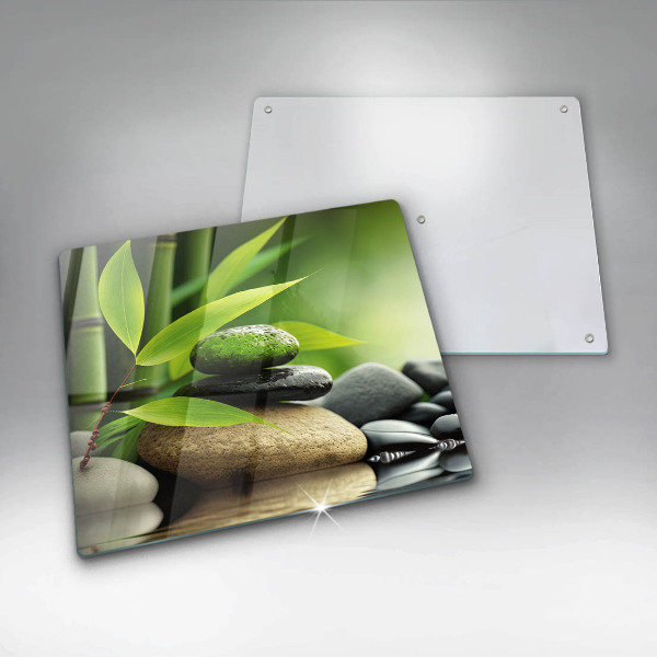 Sklo za varnou desku Zen bambusové kameny