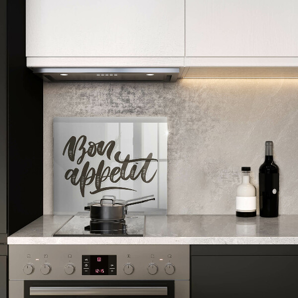 Sklo za varnou desku Bon appetit nápis