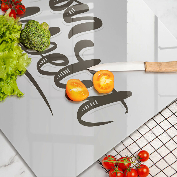 Sklo za varnou desku Bon appetit nápis