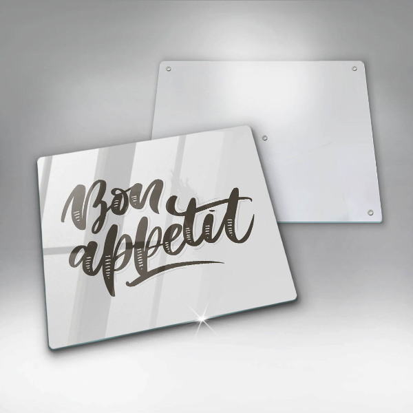 Sklo za varnou desku Bon appetit nápis