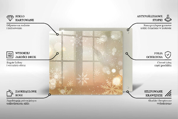 Sklo za varnou desku Sněhové vločky