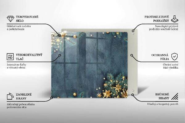 Sklo za varnou desku Vánoční dekorace