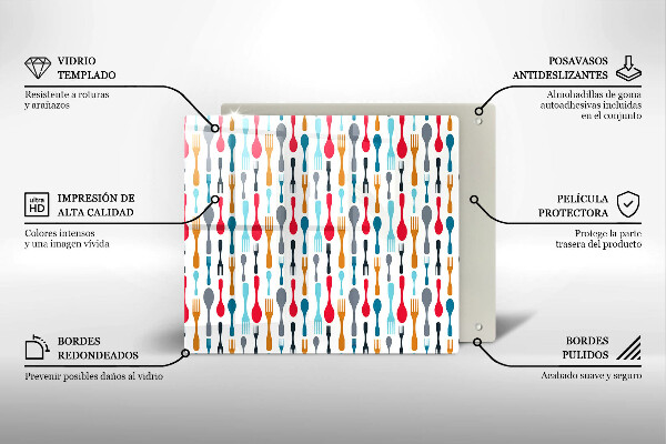 Sklo za varnou desku Ilustrace lžíce