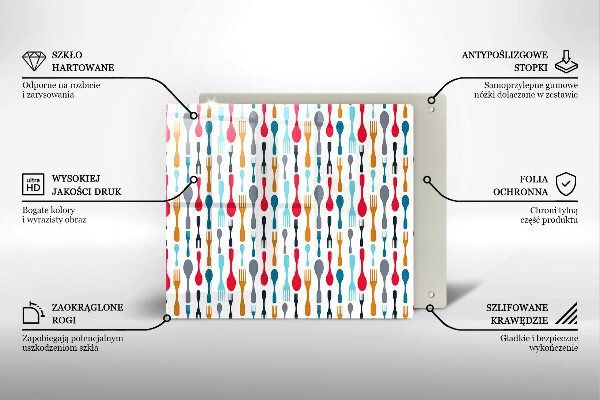 Sklo za varnou desku Ilustrace lžíce