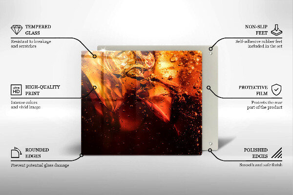 Sklo za varnou desku Kolový nápoj s ledem