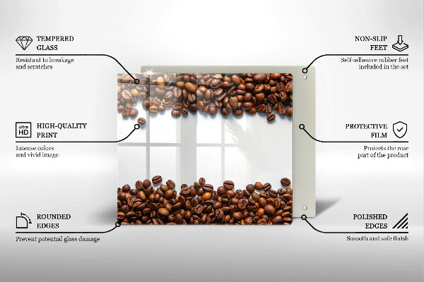 Sklo za varnou desku Kávová zrna