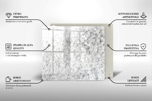 Sklo za varnou desku Krystaly soli