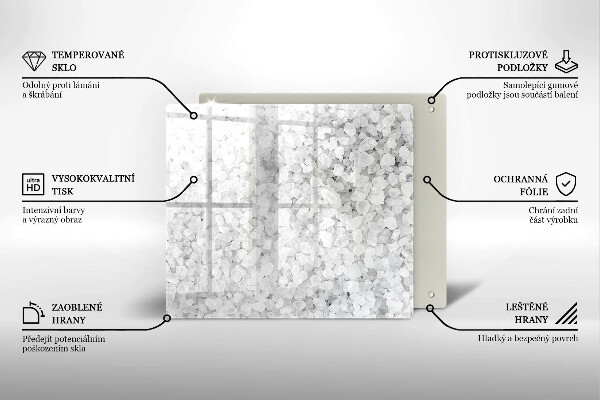 Sklo za varnou desku Krystaly soli