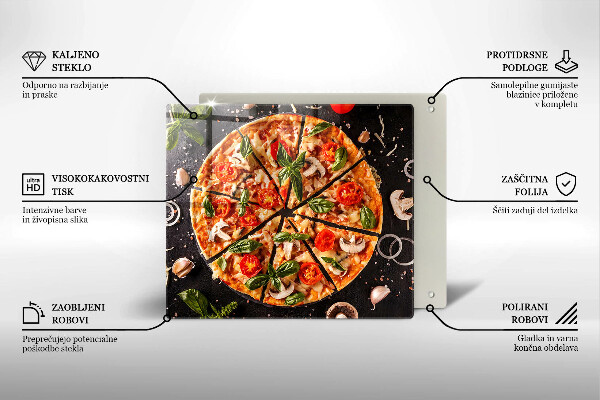 Sklo za varnou desku Pizza s houbami
