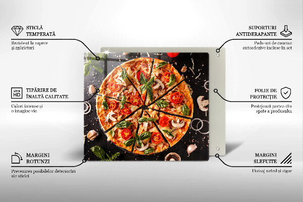 Sklo za varnou desku Pizza s houbami