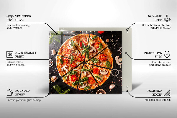 Sklo za varnou desku Pizza s houbami