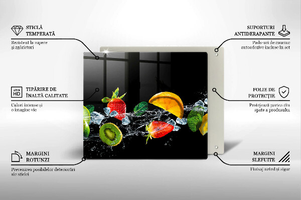 Sklo za varnou desku Ovoce ve vodě