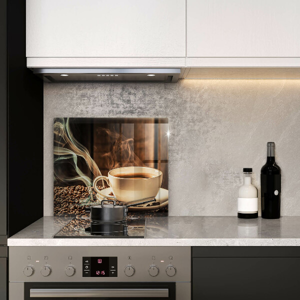 Sklo za varnou desku Šálek a kávová zrna