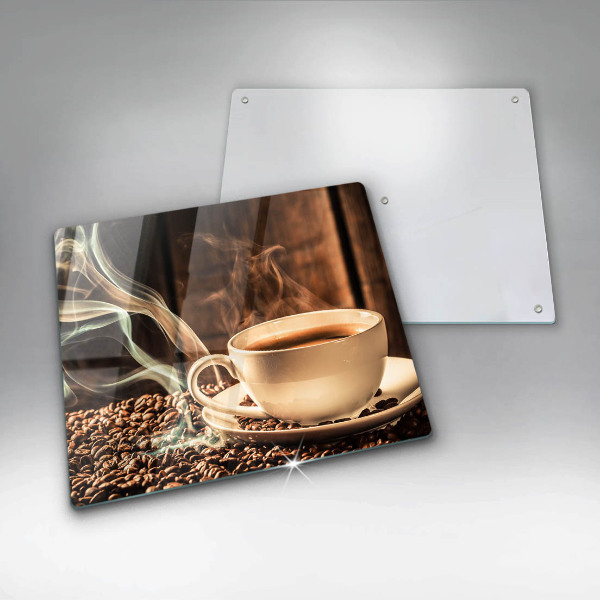 Sklo za varnou desku Šálek a kávová zrna