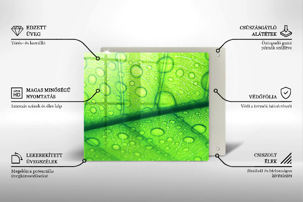 Sklo za varnou desku Detailní záběr na list