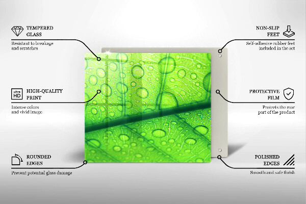 Sklo za varnou desku Detailní záběr na list