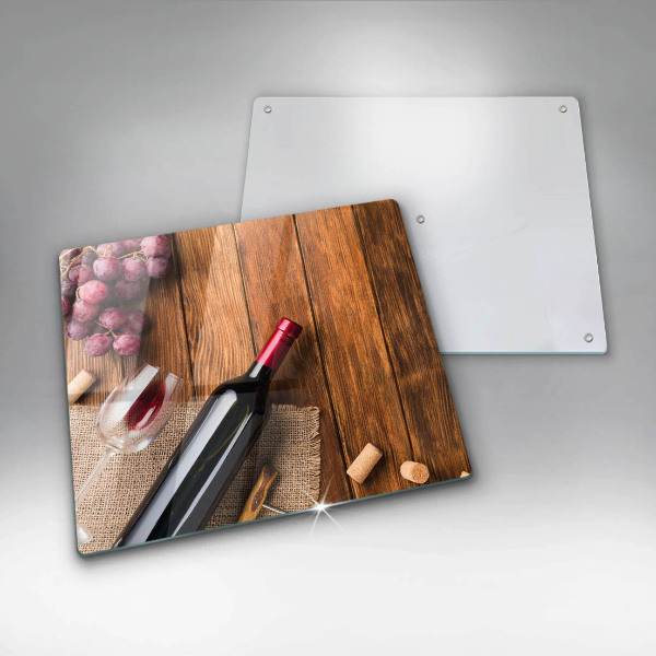 Sklo za varnou desku Láhev červeného vína