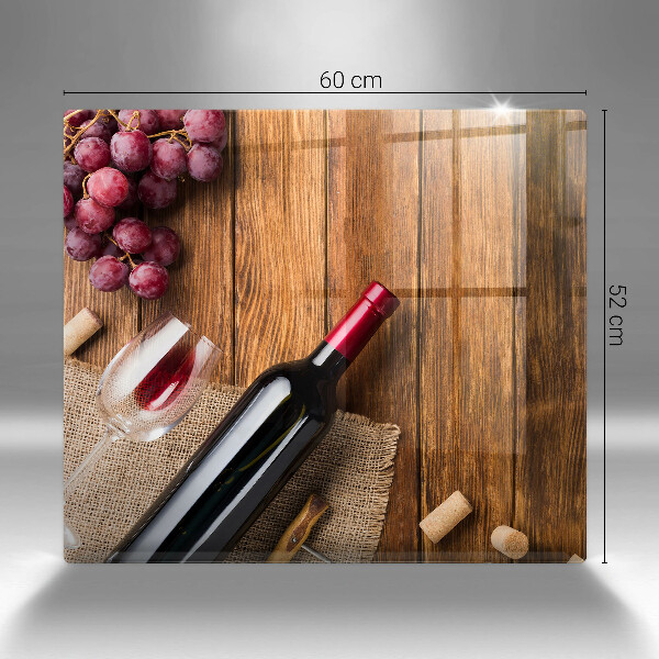 Sklo za varnou desku Láhev červeného vína