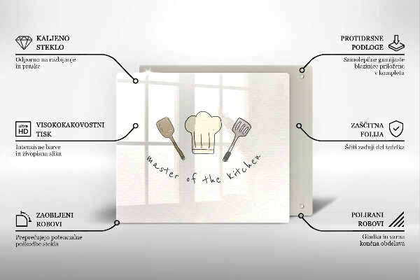 Sklo za varnou desku Master of the kitchen