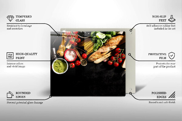 Sklo za varnou desku Italské přísady a koření